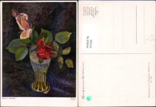 337545,Künstler Ak Heinz v. Zobeltitz Rosen Blumen pub Wiechmann 7414