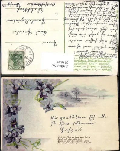 338685,Blumen Veilchen Landschaft Text Spruch