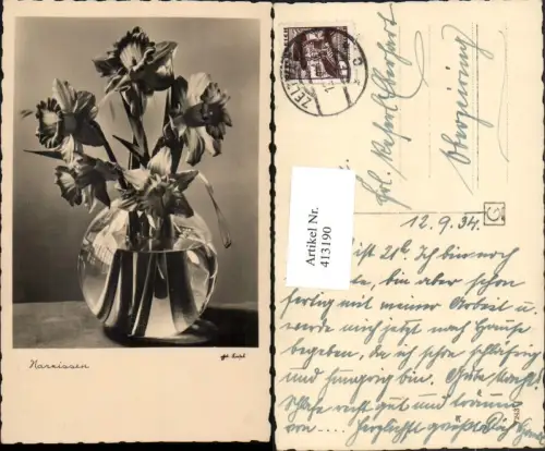 413190,Narzissen Blumen Vase