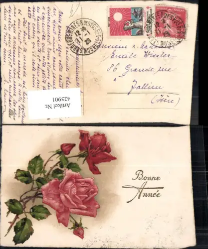 425901,Blumen Rote Rose Bonne Annee