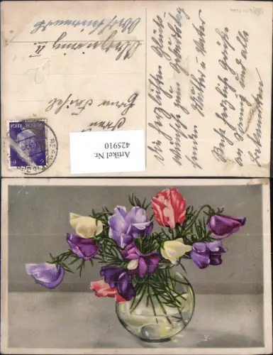 425910,Blumen Vase m. Alpenveilchen pub Erika 1286