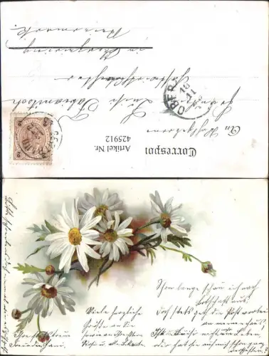 425912,Margeriten Blumen Stempel Gertraud 1899