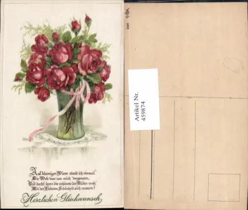 459874,Rosen i. Vase Blume Blumen Text Spruch