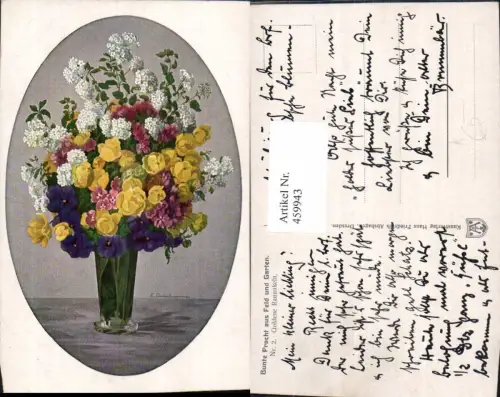 459943,Künstler Ak E. Dutschmann Goldene Ranunkel Blume Blumen