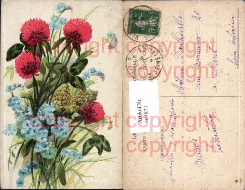 464871,Blumen Strauß Vergissmeinnicht Kleeblüten Klee