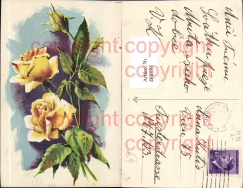464884,Künstler Ak Blumen Gelbe Rosen Blüten Knospe