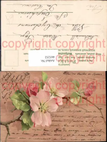 465252,Blumen Blütenzweig rosa Holzbrettoptik Hintergrund