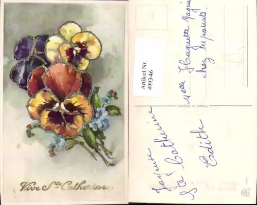 499346,Blumen Stiefmütterchen Vergissmeinnicht Glitzer Vive Ste Catherine