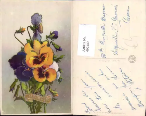 499349,Blumen Stiefmütterchen Strauß Glitzer pub A. Noyer