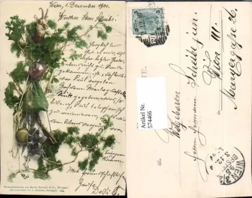574466,Blumen Botanik Jagd Jäger Gewehr Wild pub Martin Rommel e Co. 525