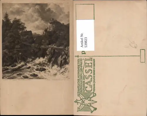 539823,Künstler Ak Jac. J. Van Ruisdael Der Wasserfall