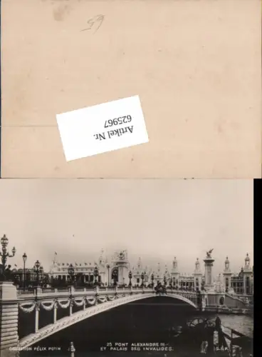 625967,Collection Felix Potin Paris No. 25 Brücke Pont Alexandre