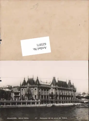 625971,Collection Felix Potin Paris No. 27 Pavillon de la Villa de Paris