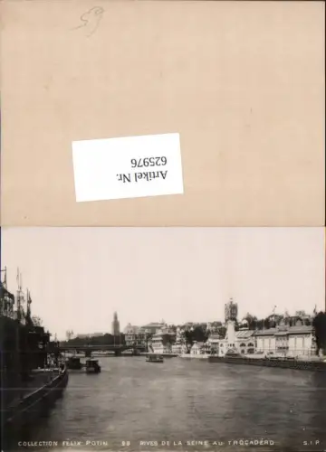 625976,Collection Felix Potin Paris No. 28 Rives de la seine Trocadero