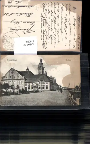 674095,Swinemünde Kurhaus Stempel Kais. Deutsche Marine-Schiffspost 234