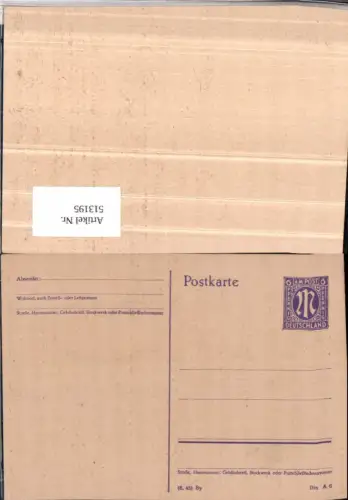 513195,Ganzsache Postkarte Deutschland