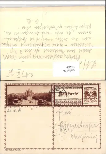 513239,Ganzsache Stempel Graz 1931 Wien Karlskirche Kirche