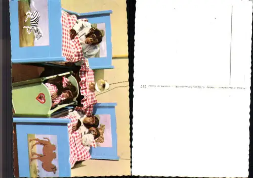 706361 Affe vermenschlicht Schimpanse Bett Baby Familie Verlag A. Kiener