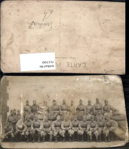 711700 Foto AK Gruppenbild Soldaten Frankreich France WW 1 Armee Militär