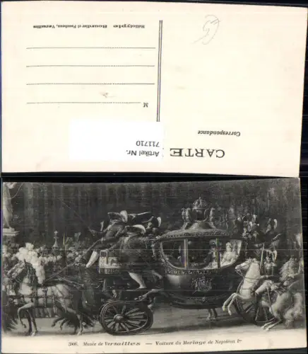 711710 Musee de Versailles Voiture du Mariage de Napoleon 1er Kutsche Adel France
