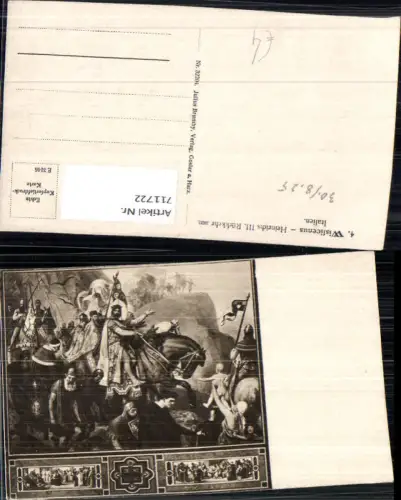711722 Künstler AK Wislicenus Heinrichs III Rückkehr aus Italien Reiten Geschichte