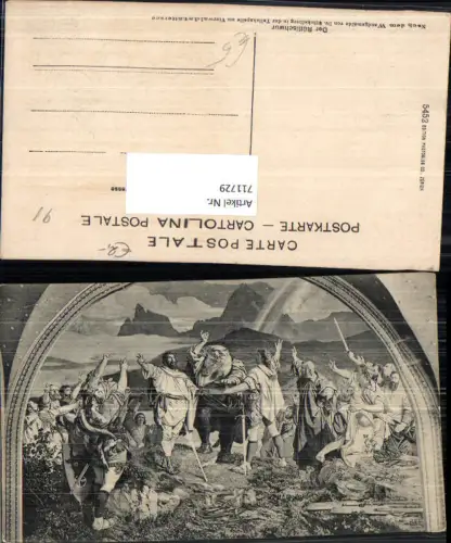711729 Der Rütlischwur Wandgemälde Dr. Stückelberg Tellskapelle Vierwaldstättersee Schweiz