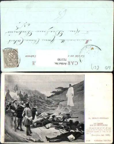 711730 Künstler AK E. Debat-Ponsan Le Christ sur la Montagne Jesus Religion