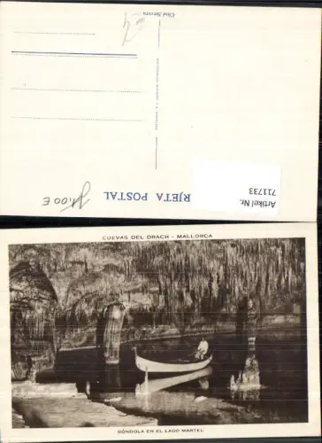 711733 Cuevas de Drach Mallorca Gondola en el Lago Martel Ruderboot Boot Höhle