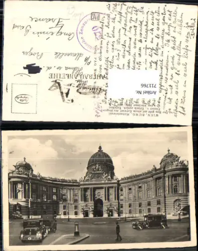 711766 Foto AK Wien Vienna Burg Michaelertrakt Auto Stempel Österreichische Zensurstelle 570