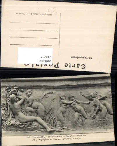711767 Versailles Bain de Diane Cascade de l allee d eau Nymphes au bain par Girardon Erotik Frauen pub A. Bourdier