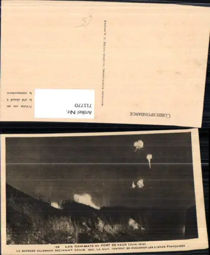 711770 Les Combats du Fort de Vaux 1916 WW1 Angriff Kampf Militär Geschichte