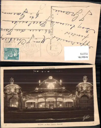 711773 Vichy Le Casino illumine Casino b. Nacht Kasino France