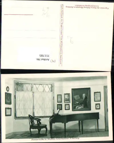 711785 Fensterecke Mozart Geburtszimmer Salzburg Klavier Flügel Musik Komponist