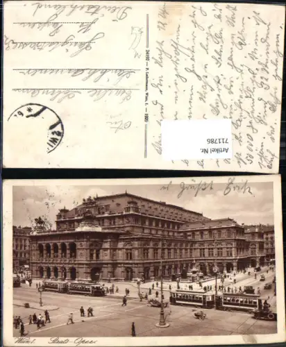711786 Wien Vienna Staatsoper Oper Straßenbahn Ringlinie