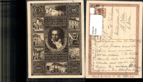 711934 Künstler AK Ludwig van Beethoven Komponist Heiligenstadt Nussdorf Baden Mödling