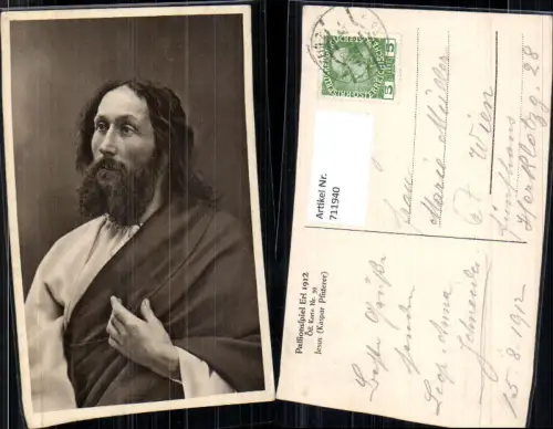 711940 Offizelle Karte Nr 39 Erl Passionsspiele 1912 Jesus Kaspar Pfisterer Religion Theater