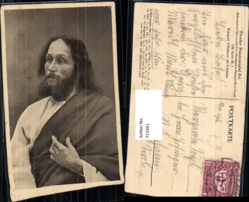 711941 Offizielle Karte Nr 7 Erl Passionsspiele Tirol Kaspar Pfisterer als Christus Religion Theater