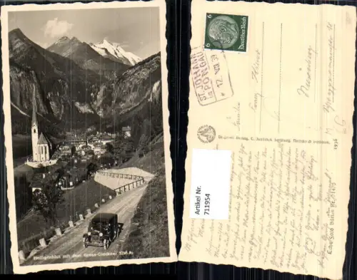 711954 Foto AK Heiligenblut Großglockner Automobil Stempel St Johann im Pongau 1939
