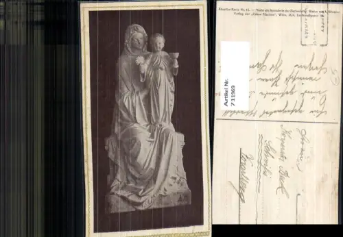 711969 Künstler AK Statue von A. Winkler Maria als Spenderin der Eucharistie Religion