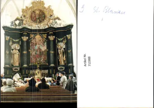 711988 Kirche Bauwerk St Blasien Altar Detailansicht Kirchenbesucher