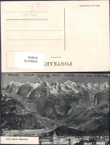 418854,Landkarten Ak Berner Oberland Wilderswil Grindelwald Vogelschau