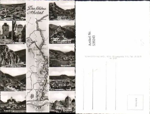 539243,Landkarten AK Ahrtal Ahrweiler Mayschoß neuenahr