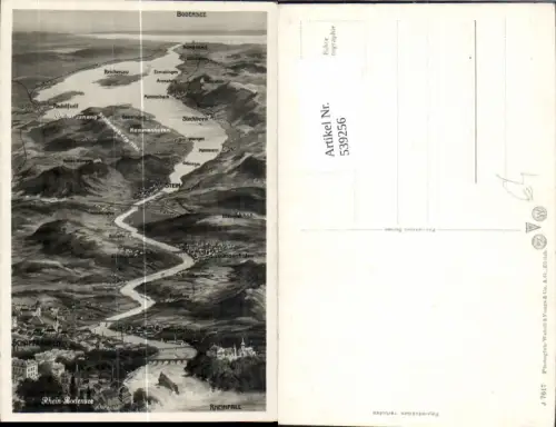 539256,Landkarten AK Rheinfall Steckborn Bibern Büsingen Gaienhofen Stein
