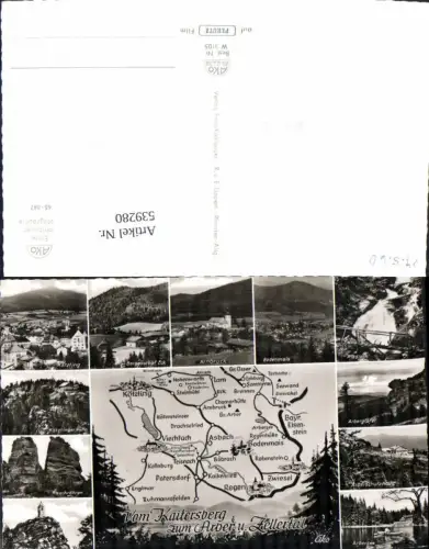 539280,Landkarten AK Kaitersberg Arnbruck Kötzting Bodenmais Patersdorf Arber