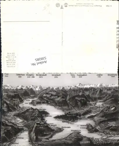 539285,Landkarten AK Luzern Walchwil St. Adrian Steinen Hertenstein Meggen Treib Kriens