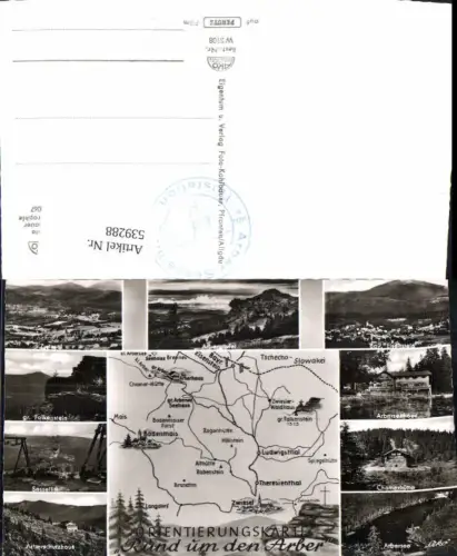 539288,Landkarten AK Zwiesel Arber Sessellift Lift Brandten Langdorf Mais Theresienthal
