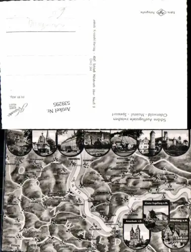 539295,Landkarten AK Odenwald Bad König Erbach Obernburg Klingenberg Mespelbrunn