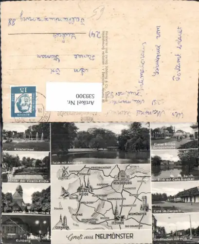 539300,Landkarten AK Neumünster Itzehohe Heide Büsum Meldorf Cuxhafen Bramstedt