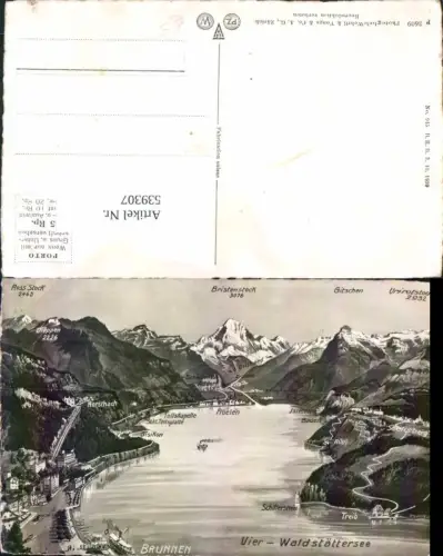 539307,Vogelschau AK Brunnen Flüelen Morschach Treib Seelisberg