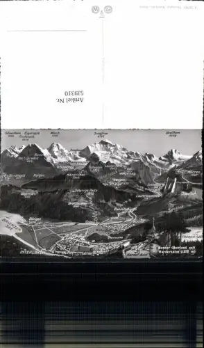 539310,Vogelschau AK Interlaken Harder Kulm Gsteig Bönigen Mülinen Matten